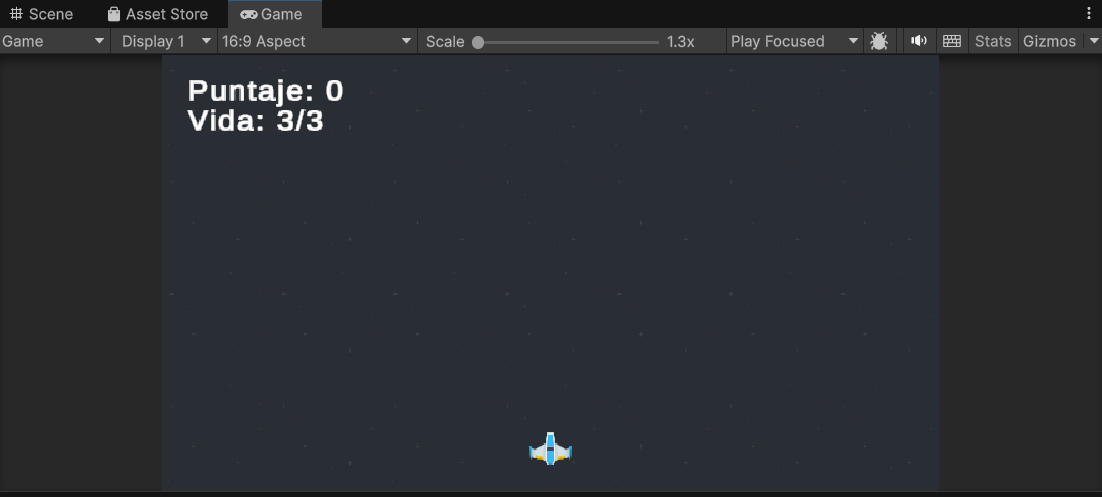 Fondo espacial cubriendo toda la pantalla, detrás de la nave